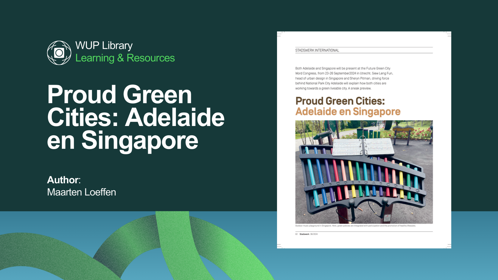 Learning & Resources - Proud Green Cities Adelaide en Singapore
